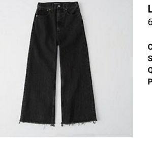 A&f ultra high rise cropped wide leg